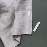 Sheer linen curtain - petrol
