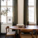 Linen curtain fabric sample – Khaki