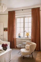 Linen curtain - Terracotta
