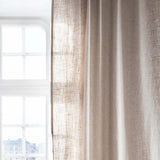 Linen curtain fabric sample – Sand