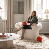Gotain sculptural sphere cushion - Burnt orange
