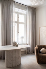 Sheer linen curtain - grey