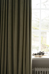 Velvet curtain - khaki