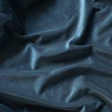 Velvet curtain fabric sample – petrol