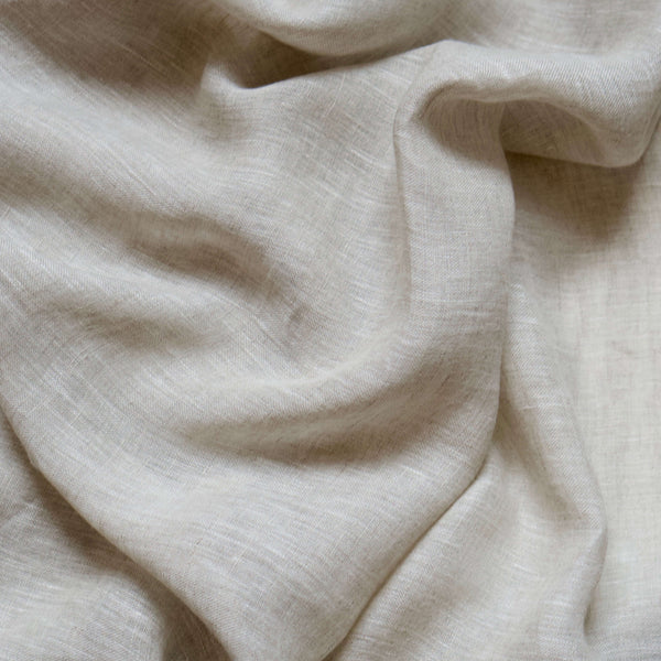 Curtain sheer linen fabric sample – Sand