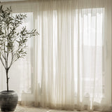 Voile sheer curtain - sand