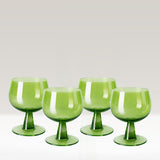 HKLiving The Emeralds wine glass, Lime green, set of 4 (last 1)