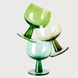 HKLiving The Emeralds wine glass, Lime green, set of 4 (last 1)