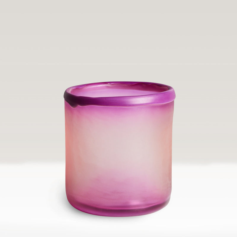 HKLiving glass tea light holder - purple
