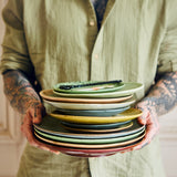 HKLiving 70s ceramics dinner plates, frost, set of 2 (last 1)