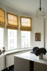Linen roman blind - Mustard