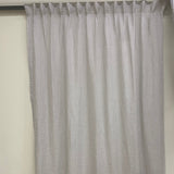 Ready made grey sheer linen curtain 230cm length / 140cm wide (1 panel)