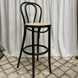 Ton barstool 18 brown with cane seat (1 in stock)