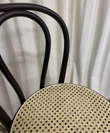 Ton barstool 18 brown with cane seat (1 in stock)