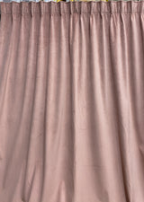 Ready-made dusty pink velvet curtain, 200cm length x 140cm wide (1 panel)