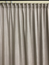 Ready made grey linen curtain, 225cm length / 280cm wide (1 panel)