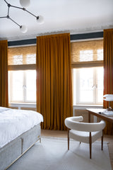 Linen roman blind - Mustard