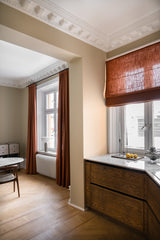 Linen roman blind - Terracotta
