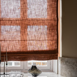 Linen roman blind - Terracotta