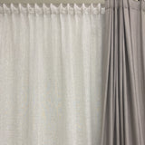Ready made white sheer linen curtain 230cm length / 140cm wide (1 panel)