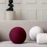 Gotain sculptural sphere cushion - Burgundy