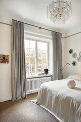 Velvet curtain fabric sample – Grey