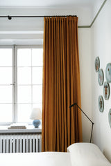 Velvet curtain - mustard