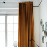 Velvet curtain - mustard