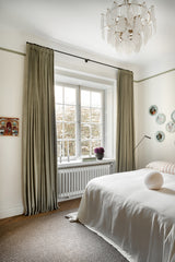 Velvet curtain - khaki