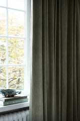 Velvet curtain - khaki