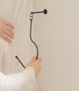 Metal curtain tie back - black