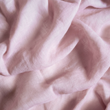 Sheer linen curtain fabric sample – pink