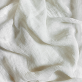 Sheer linen curtain fabric sample – Off-white
