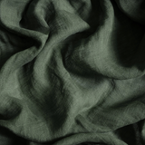 Sheer linen curtain fabric sample – khaki