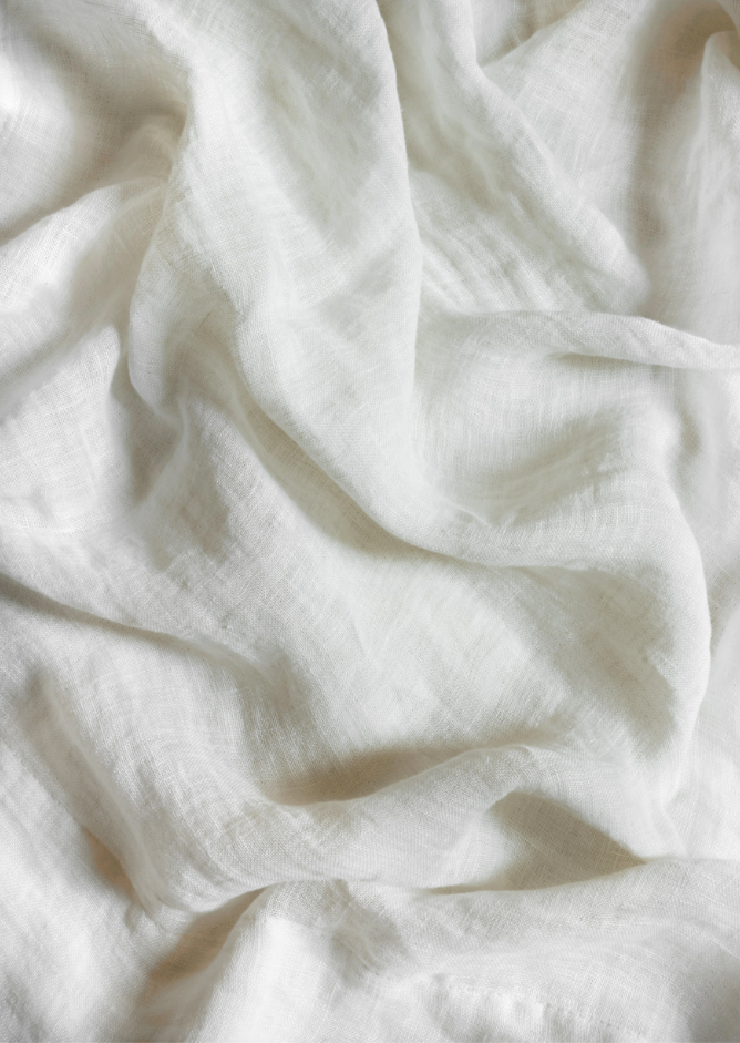 Sheer linen fabric - off white