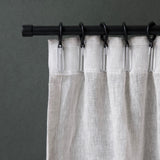 Metal curtain pole and rings