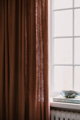 Linen curtain - Terracotta