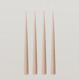 Tapered candle, dusty rose, pack of 4