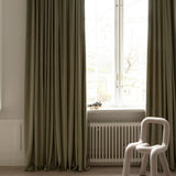 Velvet curtain - khaki