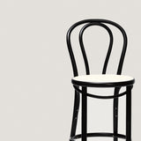Ton barstool 18 black with cane seat