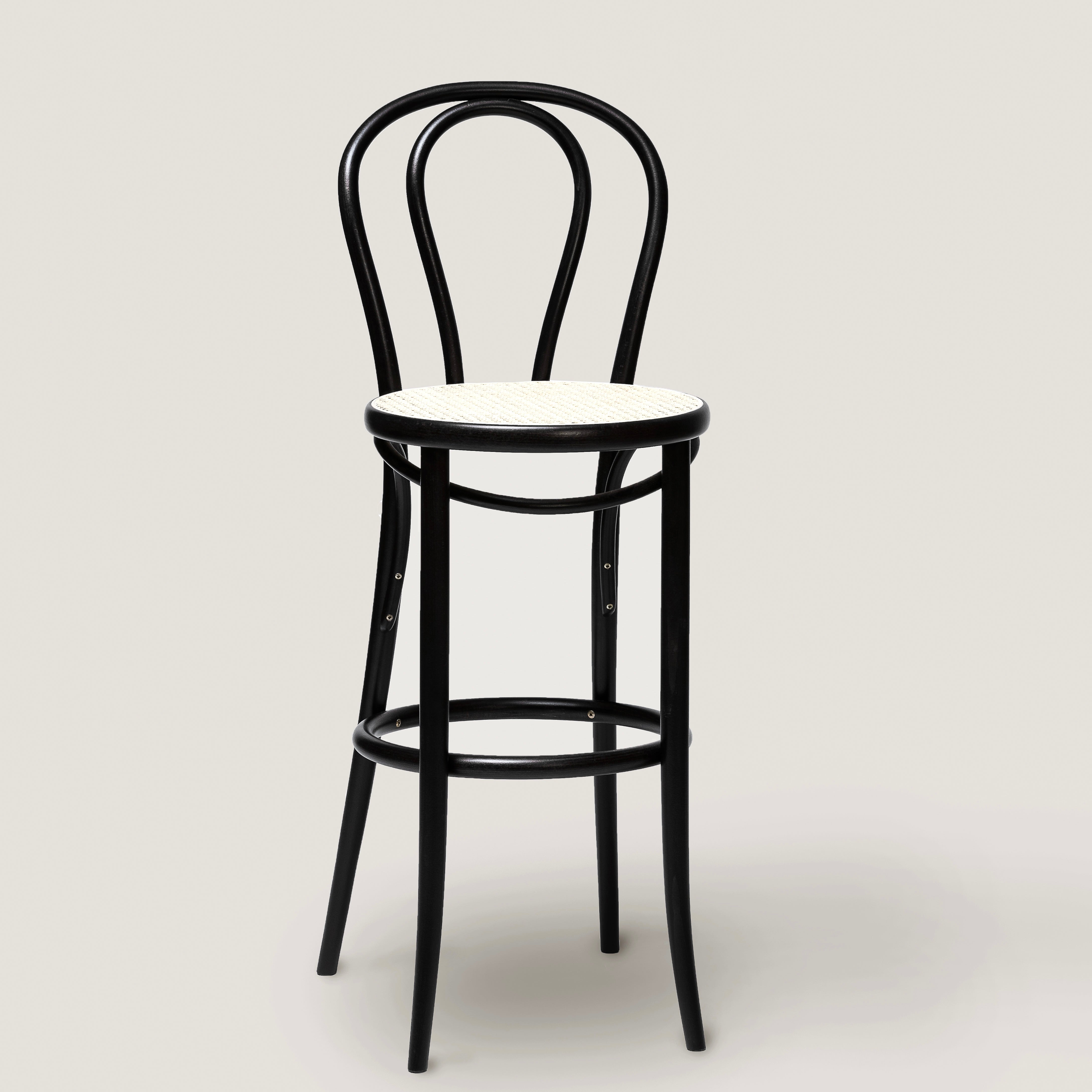 Ton barstool 18 black with cane seat – ATT PYNTA