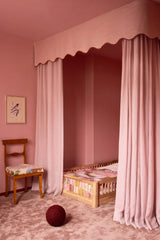 Sheer linen curtain - pink