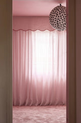 Sheer linen curtain - pink