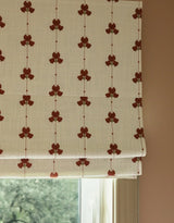 Sweet Pea Linen Roman Blind - Burgundy - Blackout Lined