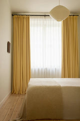 Velvet curtain - Oat yellow - Blackout Lined