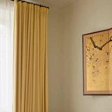 Velvet curtain - Oat yellow - Blackout Lined