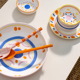 Boavista salad servers, pink and orange