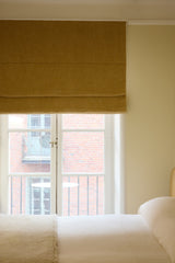 Bouclé Roman Blinds - Mustard - Blackout Lined