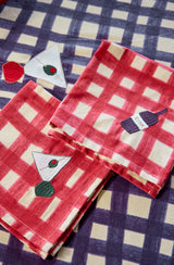 Sera napkin red check, set of 2