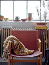 Ollie teak and leather lounge chair